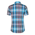 Pikkukuva 3 / 7: Miesten Ruudullinen Rento Lyhythihainen Napitettava Pukeutumispaita Dark Blue 4XL