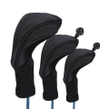 Miniatyrbild 1 av 4: 3X Golfklubbs Huvudskydd Set Lång Hals Driver Fairway Woods Huvudskydd black