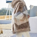 Miniatyrbild 7 av 7: Damjacka med huva i fluffigt fleece, vinterjacka, cardigan, ytterkläder Khaki 4XL