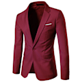Miniatyrbild 1 av 4: Lätt kavaj för män med en knapp, slim fit kappa red 2XL