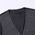 Miniatyrbild 4 av 9: Kostymväst för män Business Rutig Formell Klänning Väst Slim Fit Västar grey M