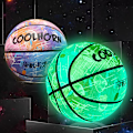 Miniatyrbilde 3 av 4: Selvlysende basketball for tenåringsgutter, glødende basketball Meteor Shower