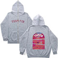 Miniatyrbilde 1 av 2: Hettegensere med grafisk trykk for kvinner og menn, Y2K-jakke, trendy estetisk genser Grey 1 XL