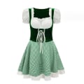 Miniatyrbild 1 av 5: Damkläder Oktoberfest Snörning Rutiga Uniform Green L