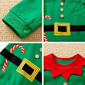 Miniatyrbild 2 av 5: Babykläder för pojkar och flickor, Jultomten Kostym, 1:a Juloutfit med Hatt, Storlek 0-24 Månader Green 66