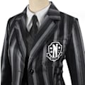 Pikkukuva 3 / 5: Wednesday Addams -sankarin mustavalkoinen raidallinen puku XL