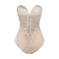 Pikkukuva 2 / 5: Naisten V-kaula Sexy Sametti Olkaimettomassa Bodysuit Jumpsuit Rakastava Syvä Beige XS