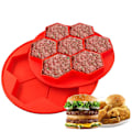 Miniatyrbild 1 av 6: Hexagonformad Silikonform för Hamburgare Style 1