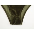 Miniatyrbillede 4 af 5: Kvinders V-hals Sexy Fløjls Strapless Bodysuit Jumpsuit Sød Hjerteformet Dyb Army Green XXL