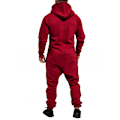 Pikkukuva 3 / 5: Miesten Hupparihaalarit Vetoketjulla Yksikokoinen Pyjama Playsuit Wine Red XL