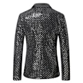 Miniatyrbillede 2 af 3: Sequin Blazer Mænd - Smokingjakke Sequin Suit Mænd Sportsfrakker Silver S