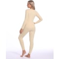Miniatyrbilde 3 av 5: Termisk undertøysett for kvinner - Ultratøft, lange underbukser, baselag Beige 2XL