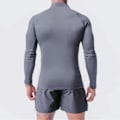 Miniatyrbillede 3 af 5: Mænds Langærmet Trøje med Lynlås - Hurtigtørrende Sweatshirt Gray 4XL