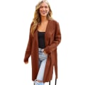 Miniatyrbilde 2 av 5: Lange Ullgensere for Kvinner, Lett Casual Jakke Brown S
