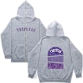 Miniatyrbilde 1 av 2: Hettegensere med grafisk trykk for kvinner og menn, Y2K-jakke, trendy estetisk genser Grey 2 XL