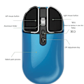 Miniatyrbillede 3 af 7: Trådløs Bluetooth-mus med 2.4G modtager Red