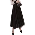 Miniatyrbillede 1 af 5: Mid-længde Højtaljet Halv-Saree Black