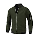 Miniatyrbilde 1 av 10: Bomberjakke for menn - Varsity Flight Jacket Army Green 4XL