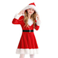 Pikkukuva 3 / 9: Tyttöjen Mrs. Santa Claus -asu Punainen mekko Jouluasu 140cm