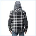 Miniatyrbillede 7 af 10: Mænds Flanneljakke Løstsiddende Plaid Sherpaforet Flannelskjorte Trykknapper Varme Vinterjakker Lommer Army Green M