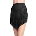 Miniatyrbillede 1 af 4: Kvinders Tassel Latin Danseskørt, Salsa Tango Rumba Dancewear Black 3XL