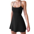 Pikkukuva 1 / 8: Naisten kesäinen rento tenniksen takaton minimekko shortsilla black S
