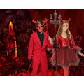 Miniatyrbild 8 av 10: Devilkostym för flickor och pojkar, Halloweenklänning Girls M