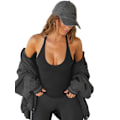 Pikkukuva 3 / 6: Naisten V-kaula- ja Racerback-tankkitoppi, Ribbed Pitkä Tankkitoppi Black M