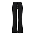 Miniatyrbilde 1 av 3: Flare Jeans for Kvinner, Høy Midje med Knapper og Sleng black 4XL