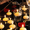 Miniatyrbild 8 av 9: Oscenterade Drippfria Flytande Julte ljusformade Ljus Set 24PCS