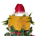 Miniatyrbillede 1 af 4: Sjov Juletræstop - Grinch Gemmer Sig Bag Bog, Julepynt Green