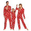 Pikkukuva 3 / 5: Perheen joulupyjamat Joulupukkipyjamat Yhdistelmät Red-Child 3-4Y