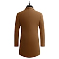 Miniatyrbillede 2 af 9: Mænds Trenchcoat i Uldblænding, Slank Pasform, Overfrakke Khaki M