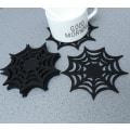 Miniatyrbillede 3 af 6: 6 stk. Halloween Udhulede Edderkoppespind Underkopper 6PCS