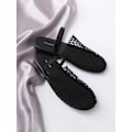 Miniatyrbillede 2 af 6: Mesh Balletsko til Kvinder Spænde Rem Behagelige Afslappede Kontor Fiskenet Ballerina Sko black 40