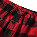 Miniatyrbillede 7 af 10: Mænds Plaid Pyjamasbukser, Bløde Lounge Pyjamasbukser med Lommer Red M