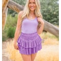 Miniatyrbild 5 av 7: Kvinnors Mode Sexig Sekvens Kort Kjol Purple XS