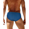 Miniatyrbillede 4 af 6: Mænds Sexy Badetøj Bikini Briefs Skinnende Metallic Thong G-String med Hip Coverage Blue 2XL