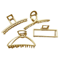 Miniatyrbild 4 av 4: Guld metall hårklämmor för kvinnor Style 3