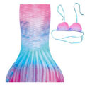 Miniatyrbillede 2 af 5: Pige Mermaid-hale med Bikini Vanddragt Pink XL
