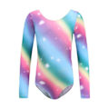 Miniatyrbild 1 av 5: Tjejer Leotards One-Piece Färgglada Danskläder rainbow 140cm
