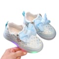 Miniatyrbillede 3 af 5: Lille Pige LED Sko Børn Lysende Sneakers Blue 27