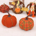 Miniatyrbillede 3 af 5: Assorterede Hæklet Græskar Til Efterår Thanksgiving Halloween Bordpynt Style2