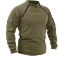Miniatyrbilde 2 av 3: Hettegensere for menn med halv glidelås og fleecefôr Army Green XXL