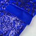 Miniatyrbillede 6 af 10: Mænds Sequin Blazer Glimtende Glitterjakke Skinnende Blomsterjakke Blue XS