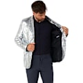 Miniatyrbillede 5 af 6: Paillet Party Blazer til Mænd, Skinnende Party Jakke Red S