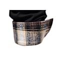 Miniatyrbillede 9 af 10: Mænds Langærmet Plaid Patchwork Lapel Casual Skjorte Black M