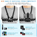 Miniatyrbillede 3 af 7: Mobiltelefon Brystrem Montering GoPro Brystsele Holder Black