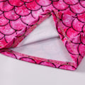 Pikkukuva 5 / 8: Tyttöjen 2-osainen uimapukusetti, pitkähihainen UV-paita Dark Pink 120