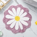 Miniatyrbillede 1 af 8: Sød Bademåtte, Blomstertæppe, Vandabsorberende Skridsikker Måtte Purple